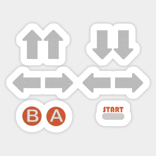 30 Extra Lives - Retro Konami Code Gaming Input Sticker